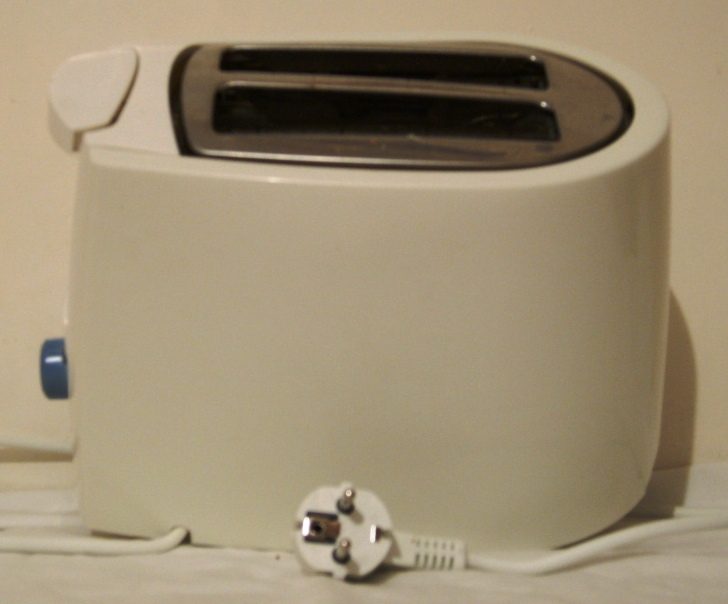 White two-slice toaster